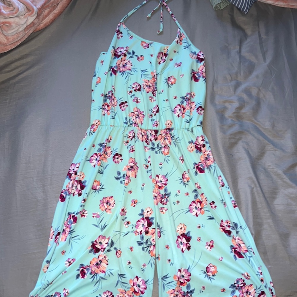 Floral jump suit